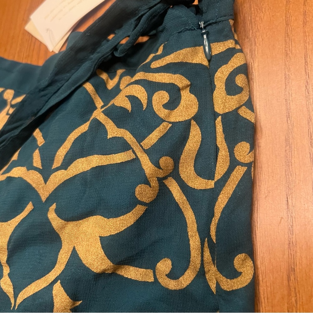 Soft Surroundings Vintage‎ Beaded Sequin Embellished Maxi Skirt Teal Gold Medium - Picture 13 of 16